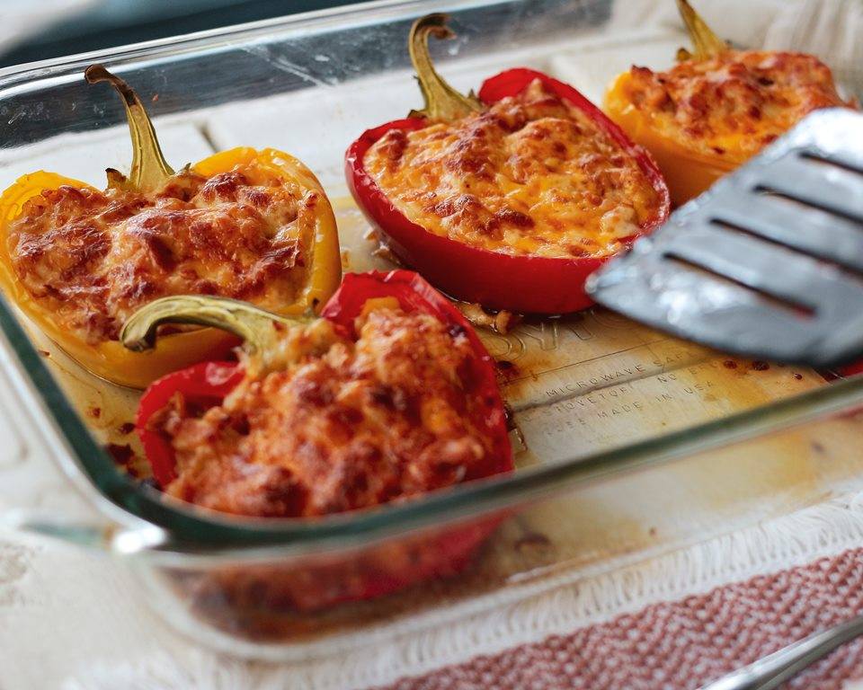 Fibre Dinner Vegetarian Stuffed Peppers